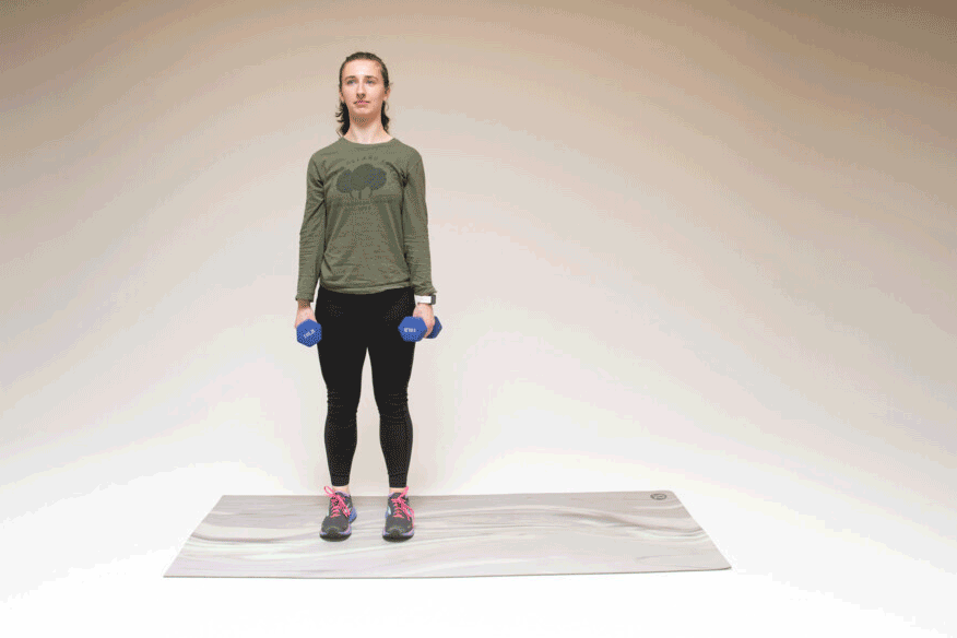 Lateral Lunge With Hammer Curl