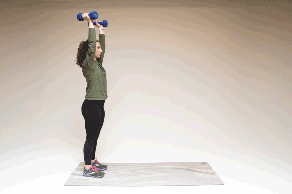 Walking Lunge With Overhead Hold